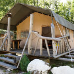 Bio-Bauernhof-Jezersko-Steiner-Alpen-Slowenien-Glampingzelt-Aussen