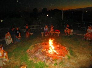 Lagerfeuer in der Villa KaliMeera auf Korfu