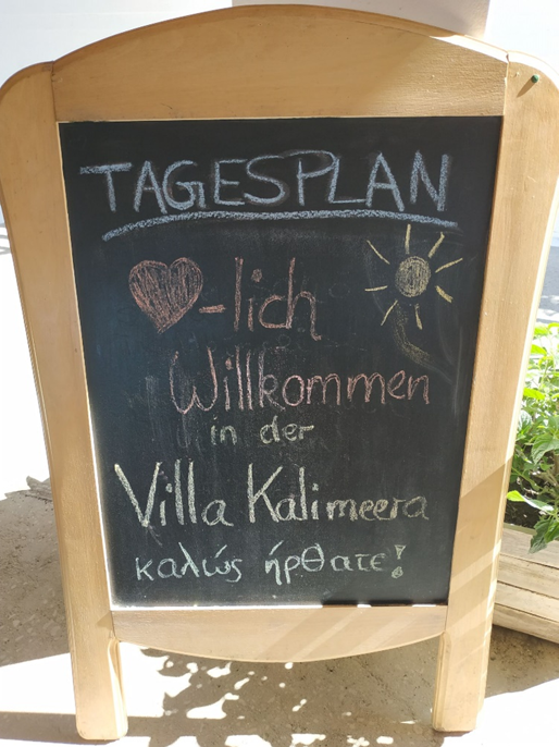 Tagesplan der Villa KaliMeera