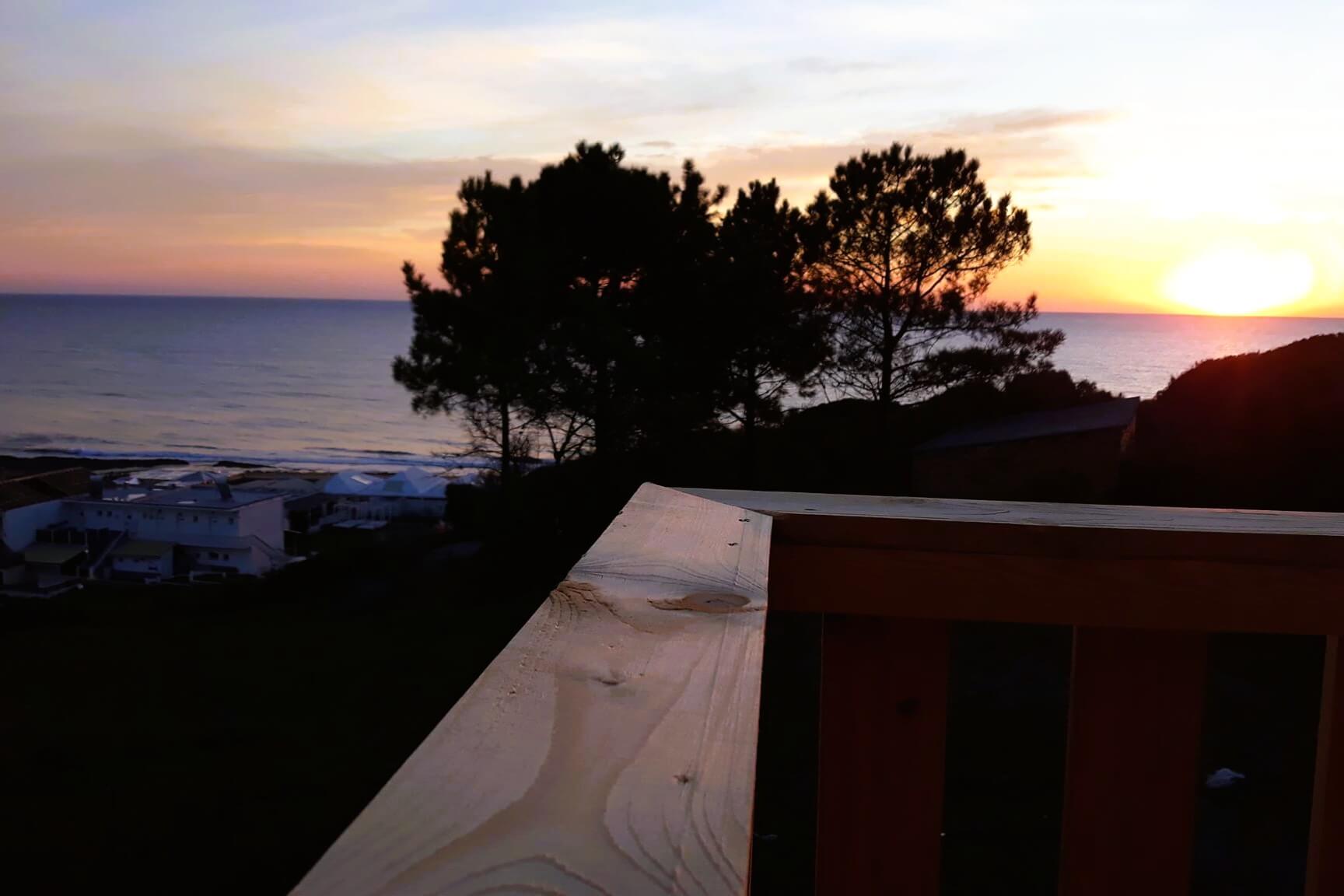 Ausblick vom Balkon im Obergeschoss