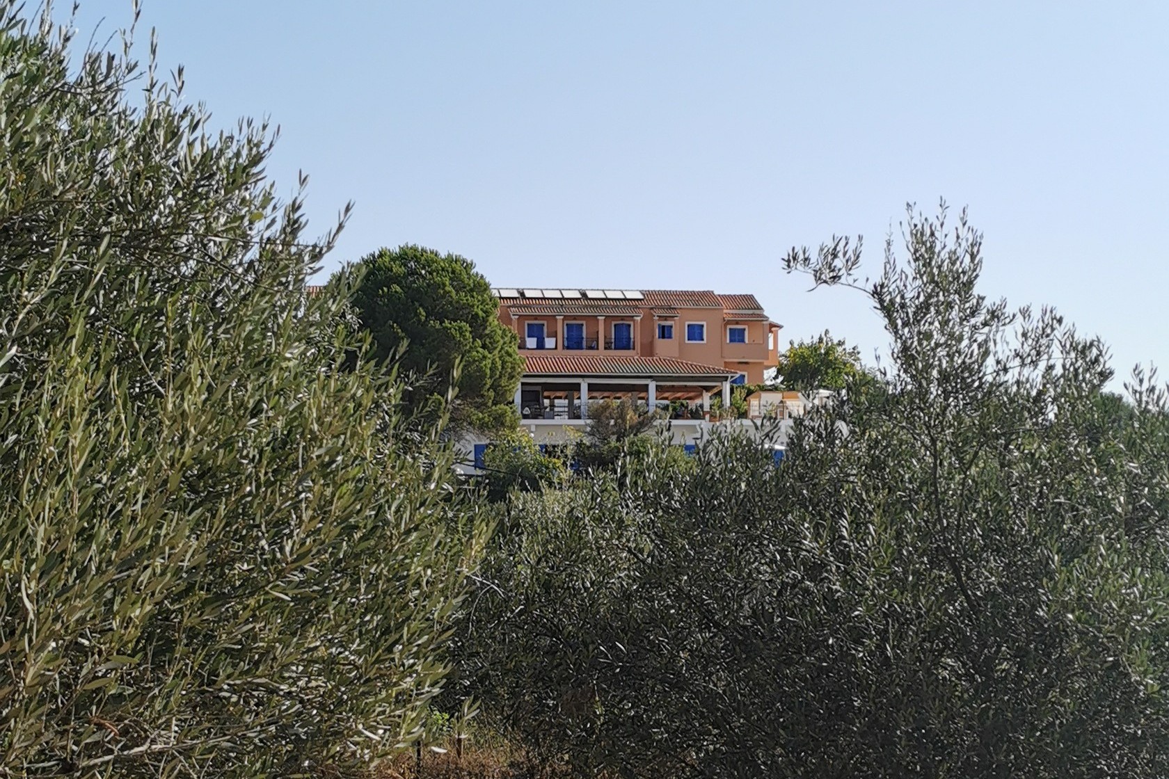 Blick auf Villa KaliMeera von Haus Olive