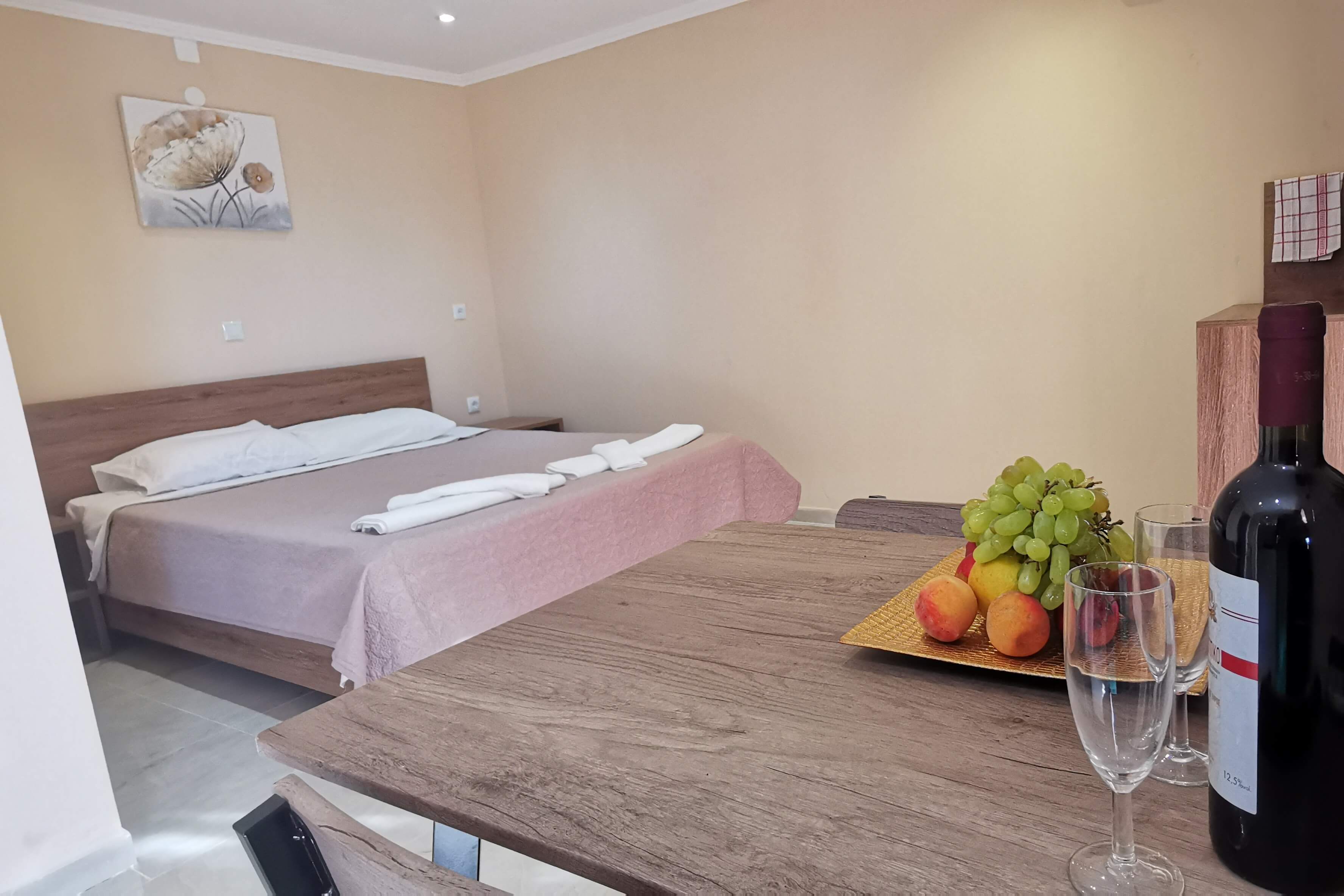 Doppelbett im Ferienhaus Olive