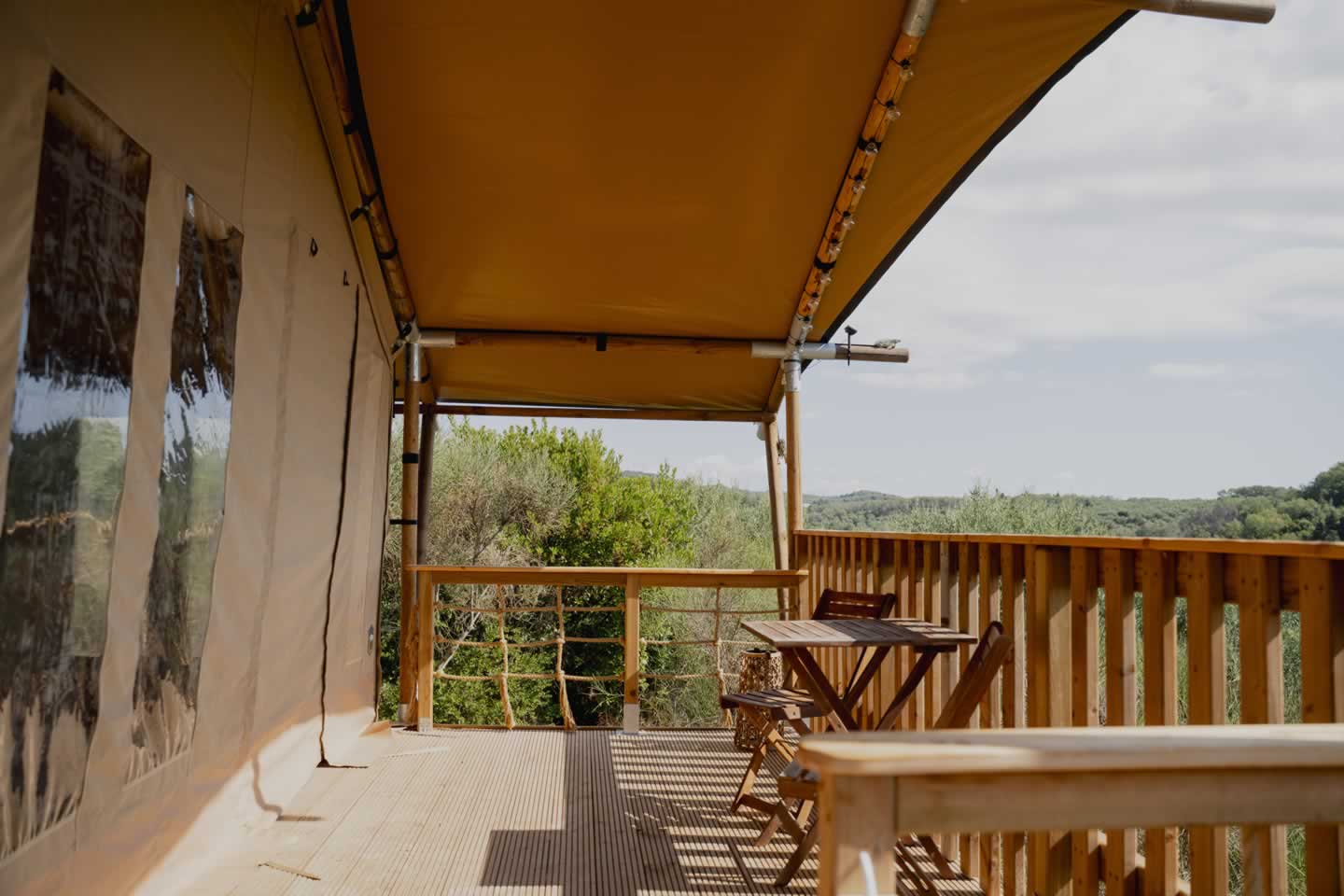 Glampingzelt Terrasse