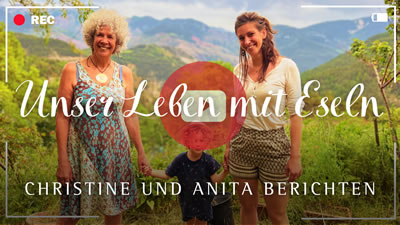 Video: Anita und Christine stelle das Eselwandern in Frankreich vor