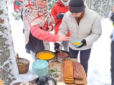 Aktivurlaub Winter Estland Picknick