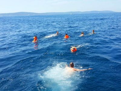 Griechenland Baden im Meer Kinder