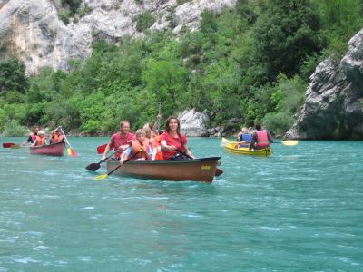 kanutour frankreich teenager kinder canyon provence familie