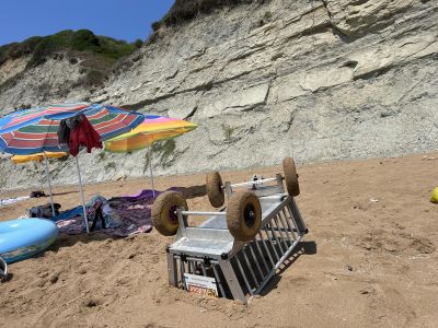 Bollerwagen Strand Marathias Korfu 