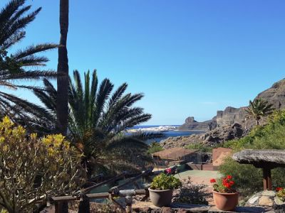 Terrasse des Bio-Hotels auf Gran Canaria