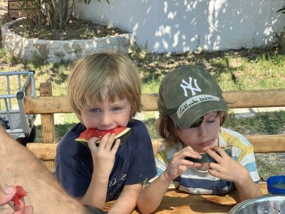 Kinder Wassermelone Genuss Eigener Anbau