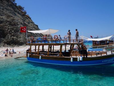 Familienreise Strand Trkei Bootsausflug