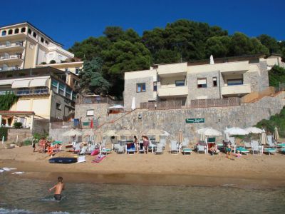 Cilento Ferienwohnung Strand Liegestuhl