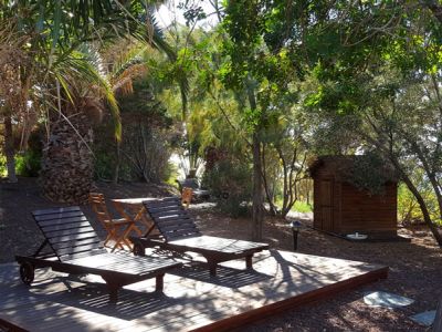Liegestühle im Garten- Gran Canaria Eco-Lodge