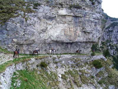 Reiten durch teils abenteuerliches Gelnde