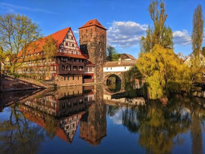 Franken mit Familien mit Besuch der Nrnberger Altstadt