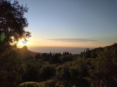 Korfu Wandern Sonnenuntergang bei Agios Gordios