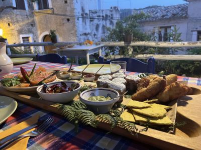 Vorspeisen Abendessen Belmonte Kalabrien