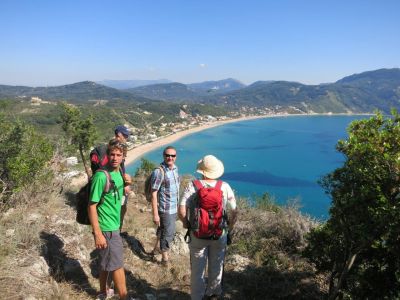 Afionas Wanderung Agios Georgios Pagi Korfu Blick zur Bucht