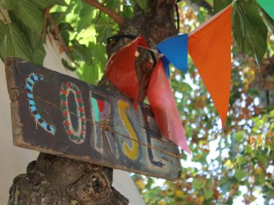 urlaub familiencamp korsika holzschild 
