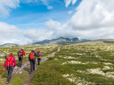 Bei der Wanderung im Natururlaub mit Kindern in Norwegen