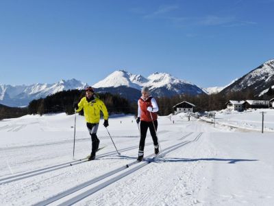 Langlaufen in Tirol, Hotel mit Loipe in Tirol, Landhotel in Tirol Sonnenplateau Mieming