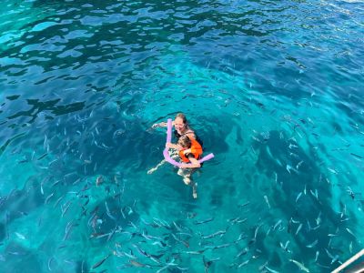 trkisblaues wasser meer villa kalimeera marathias korfu