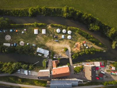 luftbild des groen gelaendes