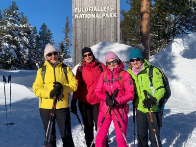 Schneeschuh Wanderung Fulufjaeltes Nationalpark Schweden Winterurlaub