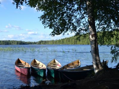 kanus am seeufer familienreise kanu