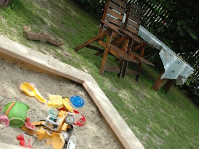 Bio-Bauernhof fr Familien mit Kindern Sandkasten