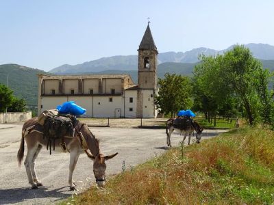 Italien Wandern mit Esel Abruzzen Aterno Beffi