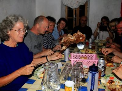 Albanische Alpen Abendessen