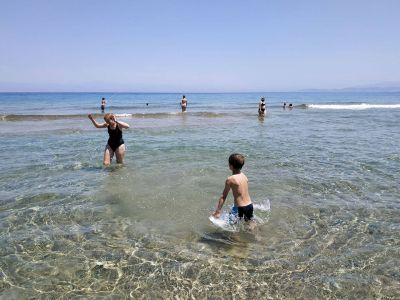 strand von mathraki auf korfu