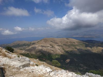 Aussicht vom Pantokrator auf Korfu