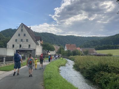 Familien Wandern mit Kindern in Franken in schne Landschaft