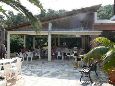 Restaurant in der Ferienanlage auf Korfu.