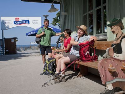 deutschland wandern bayern ammersee wanderer