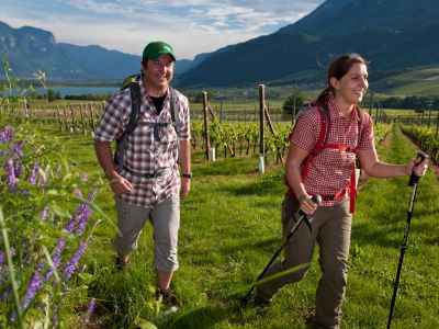 Wanderung durch Obstgrten bei Kaltern