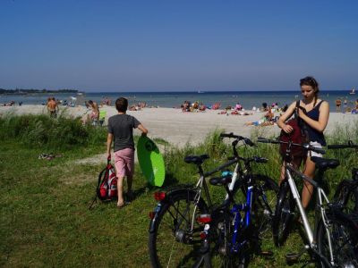 Fahrrad land Strand 