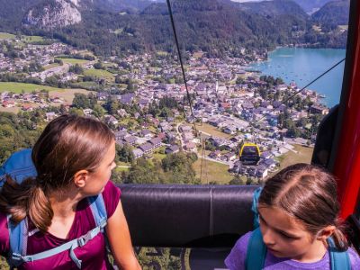 Wandern Salzkammergut Fahrt mit der Gondel 
