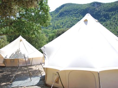 toskana eselwandern zelt camping 