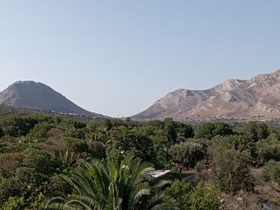 Ausblick vom Hotel ins Inselinnere