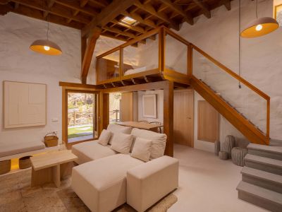 Schlafraum mit Ensuite-Bad einer groen Villa